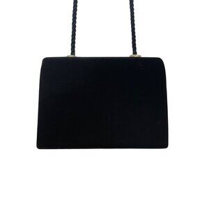 Carla Marchi Women’s Black Velvet Compact Design Evening Crossbody Bag